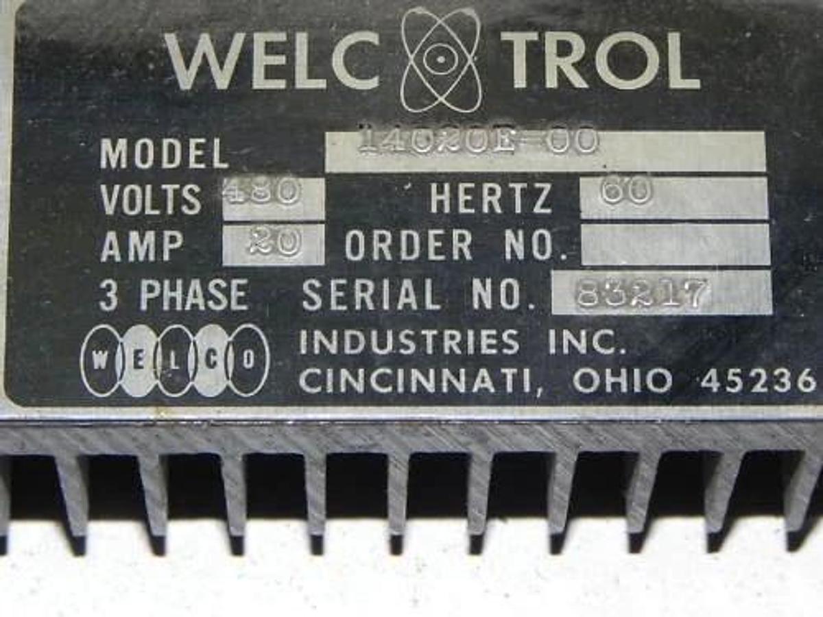 Used WELCO TECHNOLOGIES 14020E-00 ANALOG CONTROLLER W/ 71-077-061-002 POWER BOARD