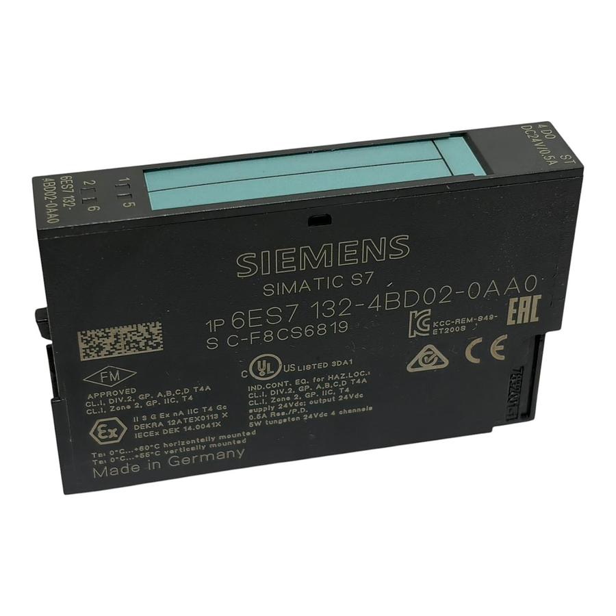 Used Siemens 6ES7132-4BD02-0AA0 SIMATIC S7 ET200S 4 DO 24VDC 0.5A Module Lot of 3