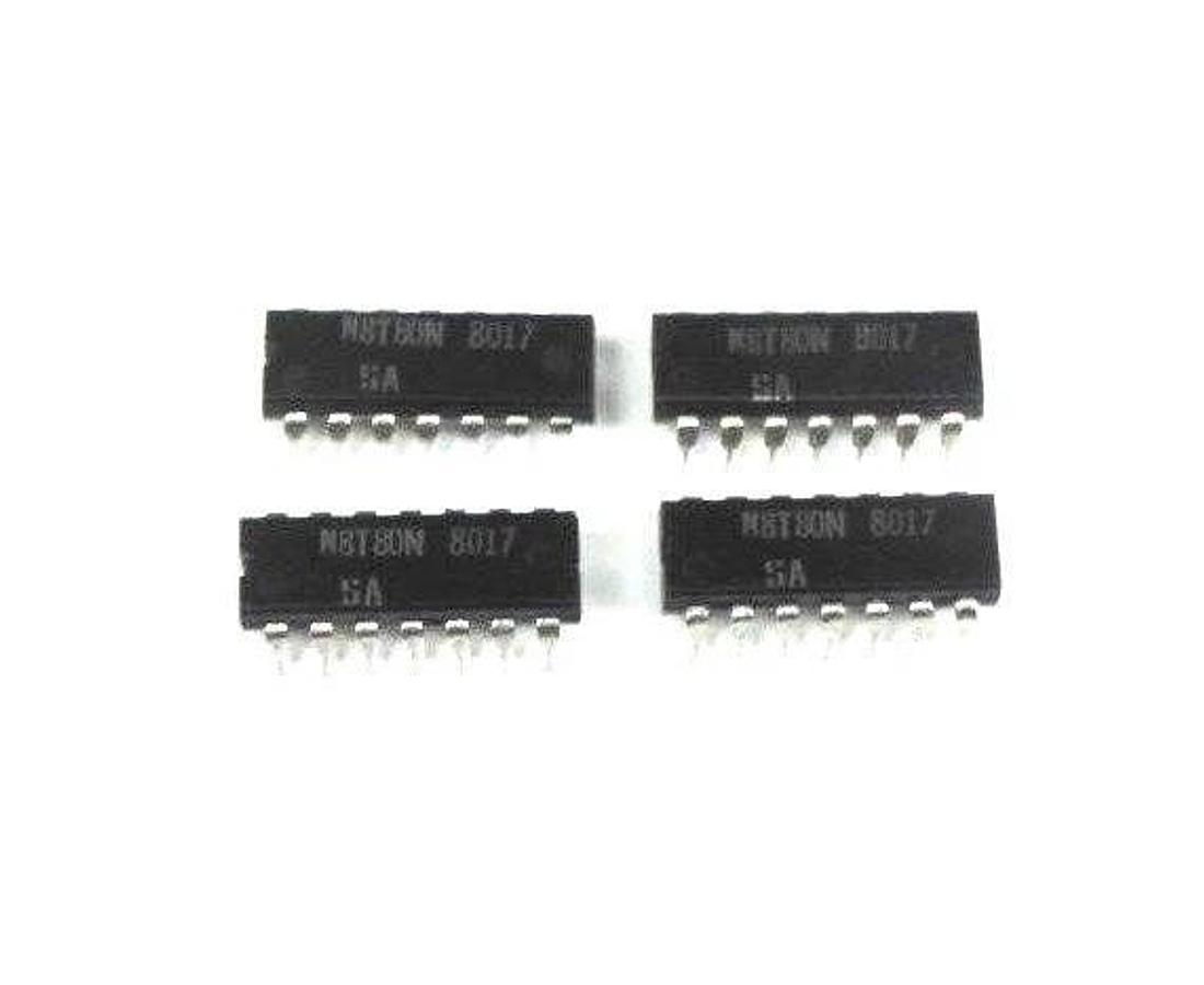 LOT OF 4 NEW GENERIC IC N8T80N 14 DIP CHIPS