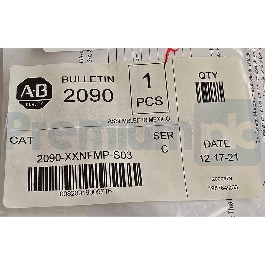 Allen Bradley 2090-XXNFMP-S03 /C MP Series Motor Feedback Cable Non-Flex 3m NSFS