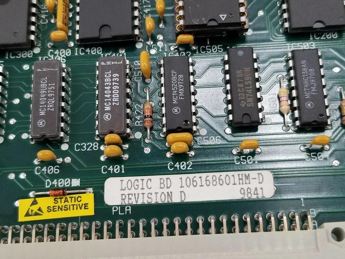 Used BOSTON FINCOR 106168601HM-D LOGIC CONTROL BOARD REV. D 106168601HM