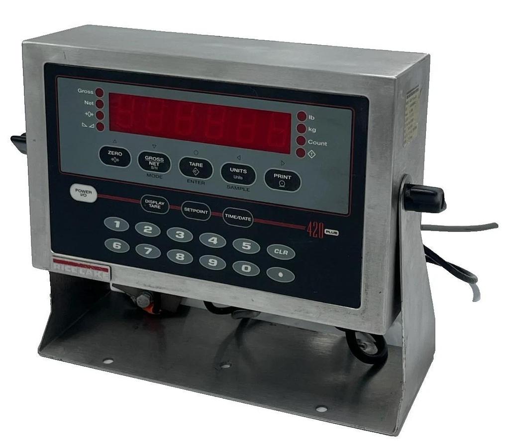 Used Rice Lake 420 Plus -2A Indicator 85124/01 & (2) RL20000I-25 S-Beam Load Cells