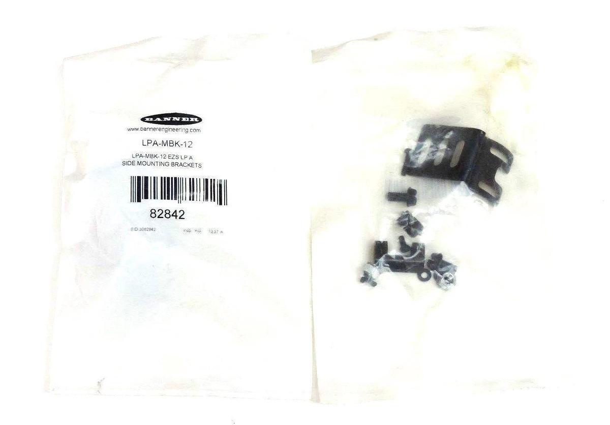 Used LOT OF 2 NIB BANNER LPA-MBK-12 MOUNTING BRACKETS 82842, LPAMBK12