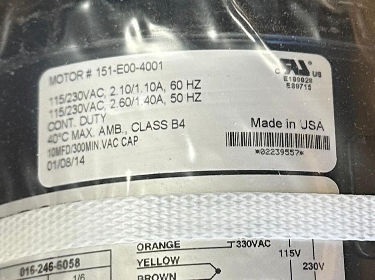 Used BISON 016-246-6058 / 0162466058 SERIES 246 AC GEARMOTOR 1/6HP 58.3:1 RATIO NSMP
