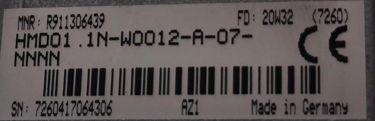 Used REXROTH HMD01.1N-W0012-A-07-NNNN | R911306439 IndraDrive CONTROL DEVICE XLNT