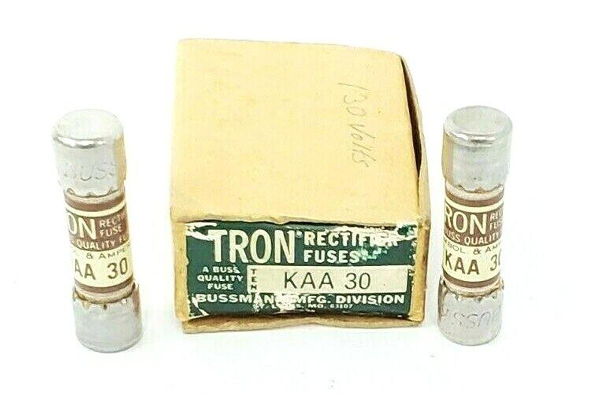 Used LOT OF 2 NEW COOPER BUSSMANN KAA30 FUSES 30AMP 130V, KAA 30