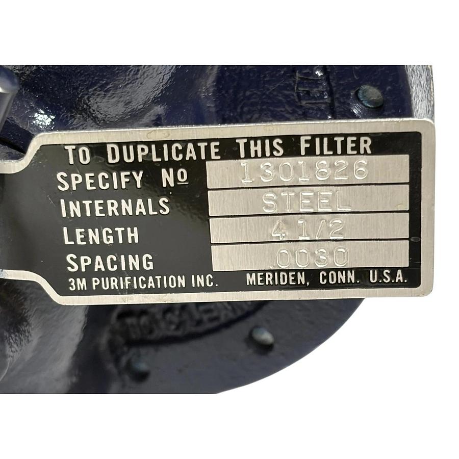 3M Purification 13018-26 500030 Model G Filter Housing 125 PSI New Surplus