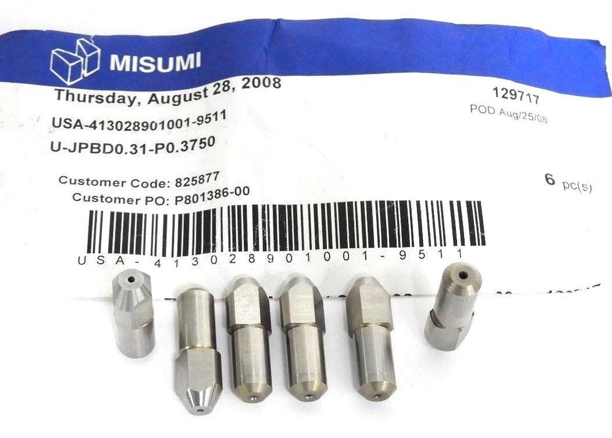 Used LOT OF 6 NEW MISUMI U-JPBD0.31-P0.3750 ADJUSTMENT PINS USA-413028901001-9511