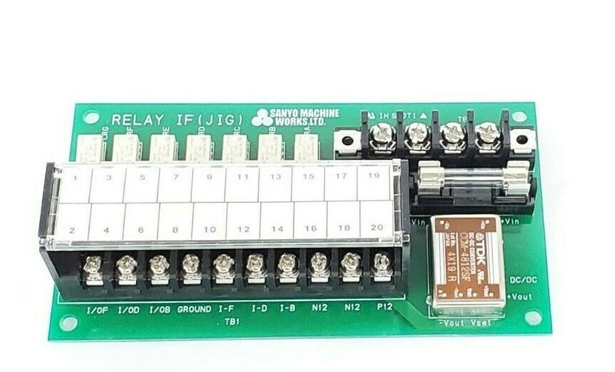 NEW SANYO MACHINE WORKS IH SR0T1 RELAY IF (JIG) BOARD (CCM-4812SF)