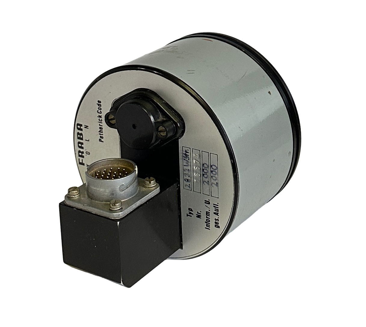 Used FRABA KOLN 2832WSTR / 2832 ABSOLUTE DIGITISER/ENCODER PETHERICK CODE 2000