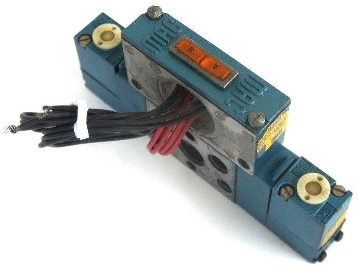 Used MAC VALVES 821C-PP-111DA-142 SOLENOID VALVE BLOCK WITH COILS 821CPP111DA142