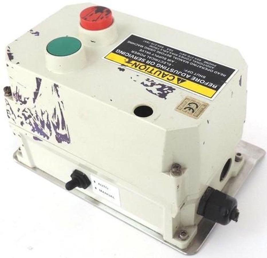 Used LOVATO START / STOP CONTROLLER ENCLOSURE W/ TYPE BF12 CONTACTOR