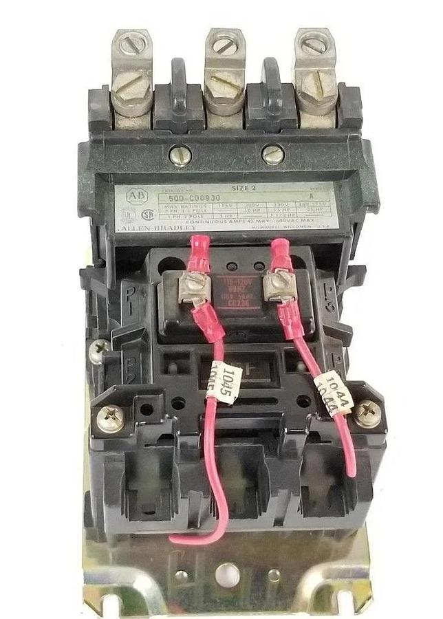 Used ALLEN BRADLEY 500-COD930 STARTER SER. A CC236 120V, 60HZ, 500COD930