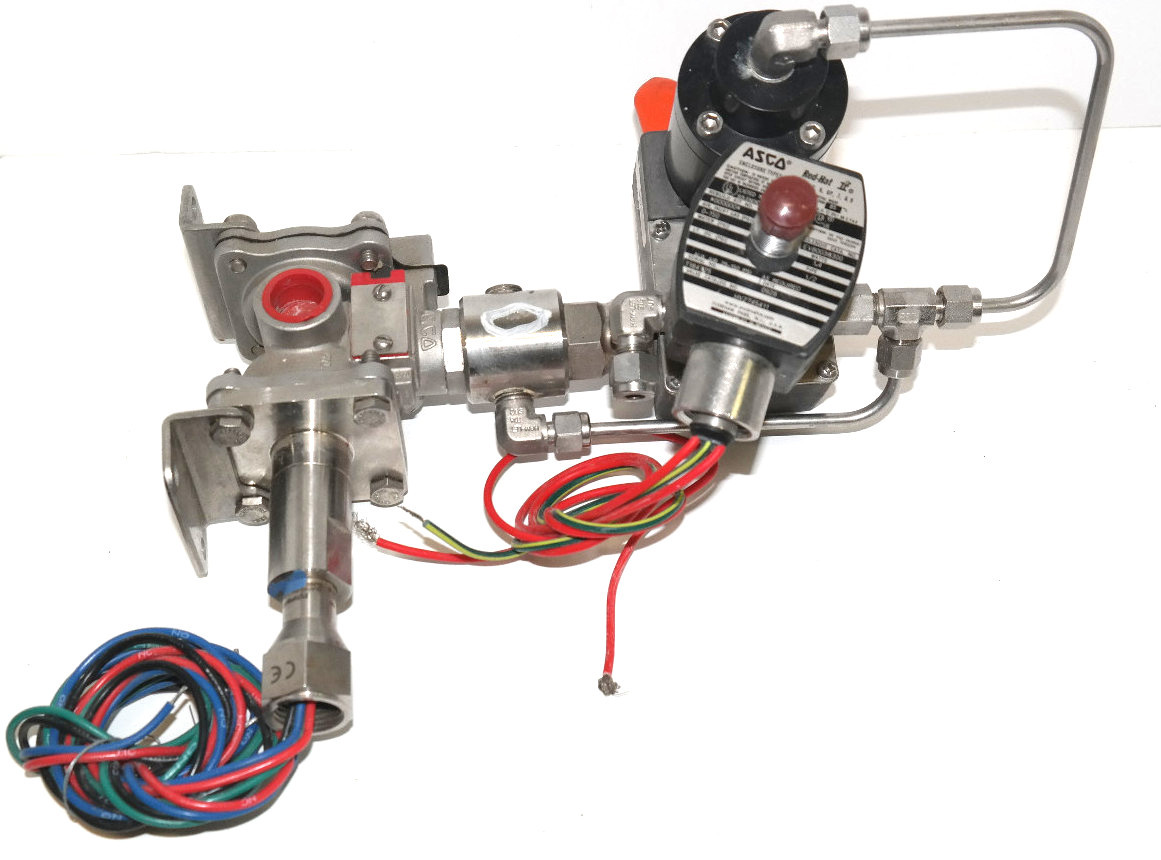 Used NEW ASCO HV2745411 SOLENOID CF8M VALVE WATTS: 1.4, PIPE 1/2 WITH TOPWORX SWITCH