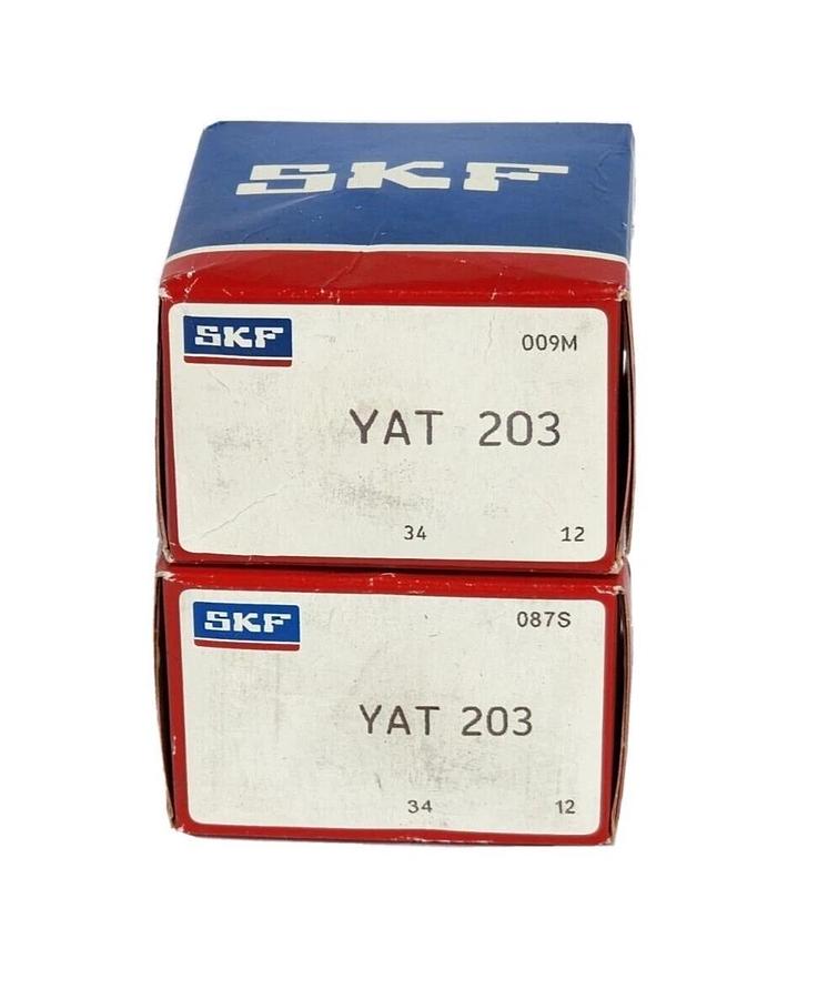 Used LOT OF 2 NEW SKF YAT203 Y BEARINGS YAT-203