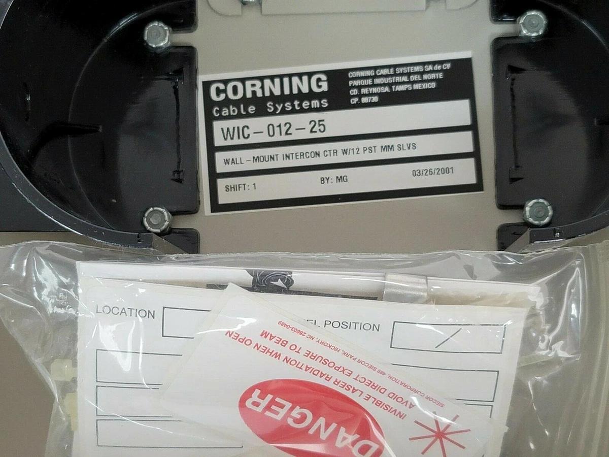 Used NIB CORNING WIC-012-25 WALL-MOUNT INTERCONNECT CENTER WIC01225