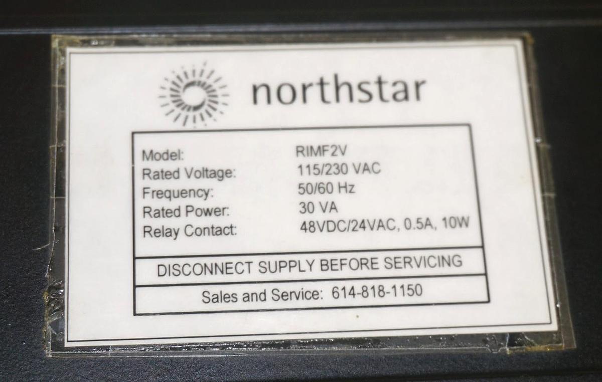 Used NORTH STAR RIMF2V FREQUENCY TO VOLT CONVERTER P/N. 757-7001, 115-230VAC, 50-60HZ
