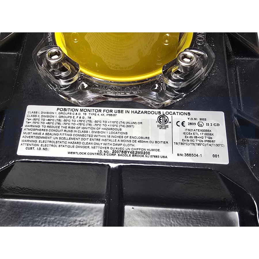 Used Westlock AccuTrak 2007 | 2007SBY4E2M0200 Valve Position Monitor Switch Box NEW