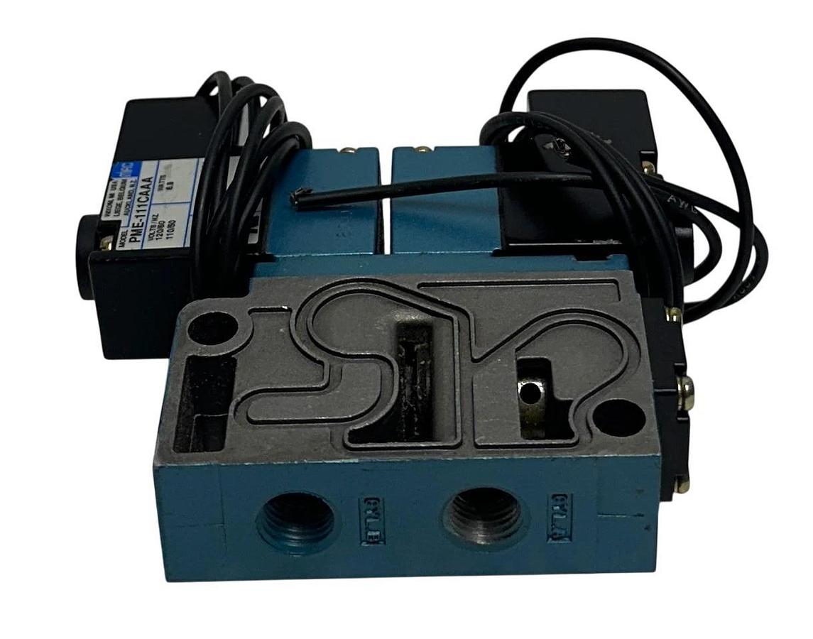 Used MAC VALVES 924B-PM-111CA / 924BPM111CA SOLENOID VALVE W/ PME-111CAA PILOT USNP