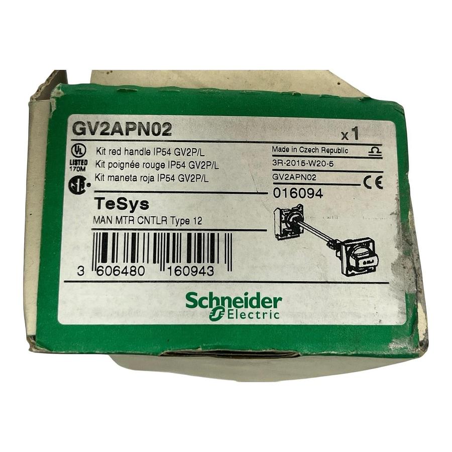 Lot of 2 Schneider Electric GV2APN02 TeSys GV2 Extended Rotary Handle Kits IP54