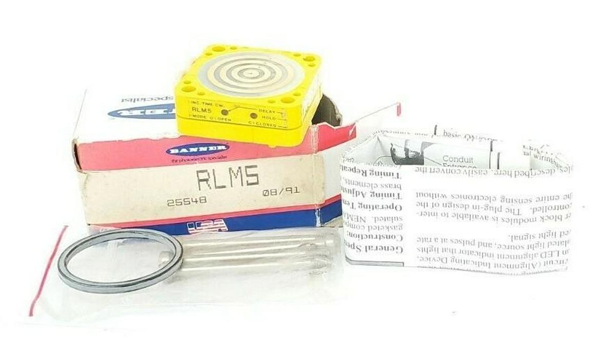 Used NEW BANNER RLM5 PHOTOELECTRIC MAXI-BEAM LOGIC MODULE 25548