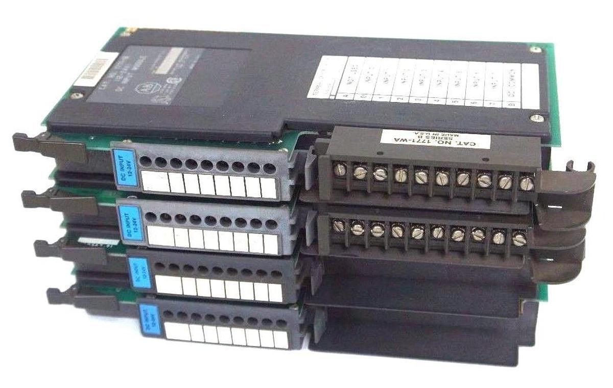 Used LOT OF 4 ALLEN BRADLEY 1771-IB INPUT MODULES 12-24VDC, 1771IB