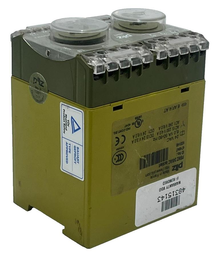 Used PILZ PSWZ 24VAC Safety Relay Pswz X1P 24VAC 2n/o 751104 Dual Channel E-Stop