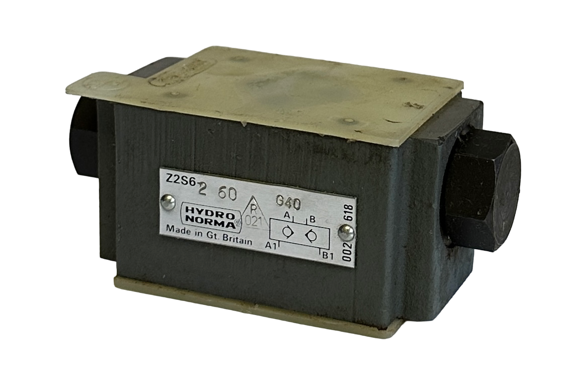 Used NEW HYDRONORMA Z2S6-260G40 / Z2S6-260 RELEASABLE CHECK VALVE LEAKAGE-FREE