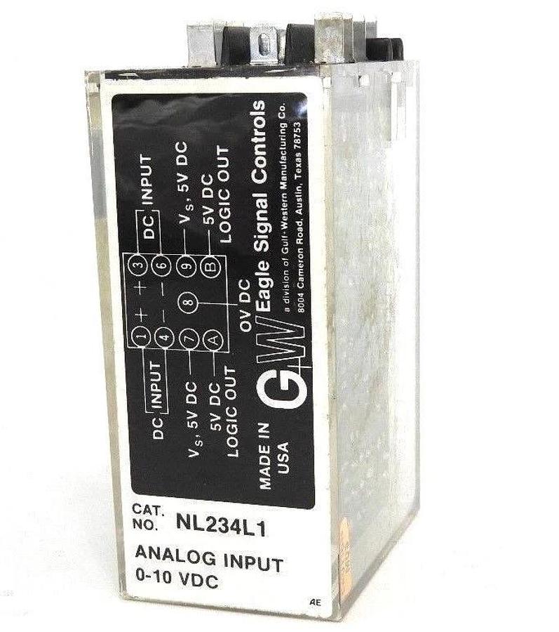 Used DANAHER CONTROLS EAGLE SIGNAL NL234L1 ANALOG INPUT MODULE 0-10VDC