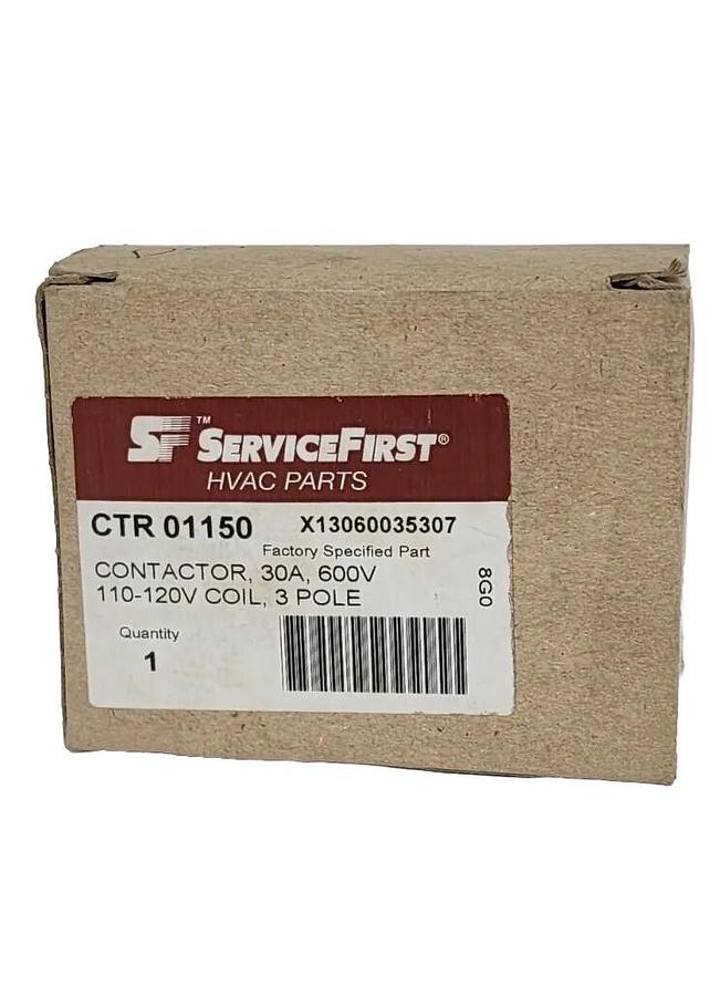 Used NIB INGERSOLL RAND TRANE CTR01150 CONTACTOR, 30A, 600V