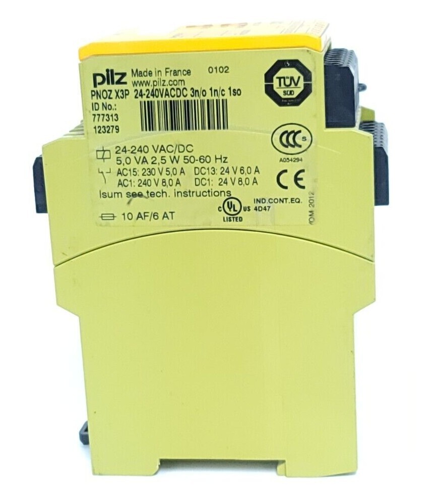 Used PILZ PNOZ X3P 24-240VACDC 3n/o 1n/c 1so SAFETY RELAY 777313 PNOZX3P