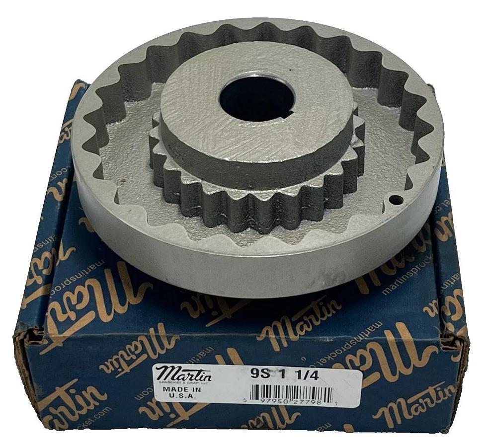 Martin 9S 1-1/4 Quadra-Flex Coupling Flange 1.25" Bore 6-23/64" OD High Speed