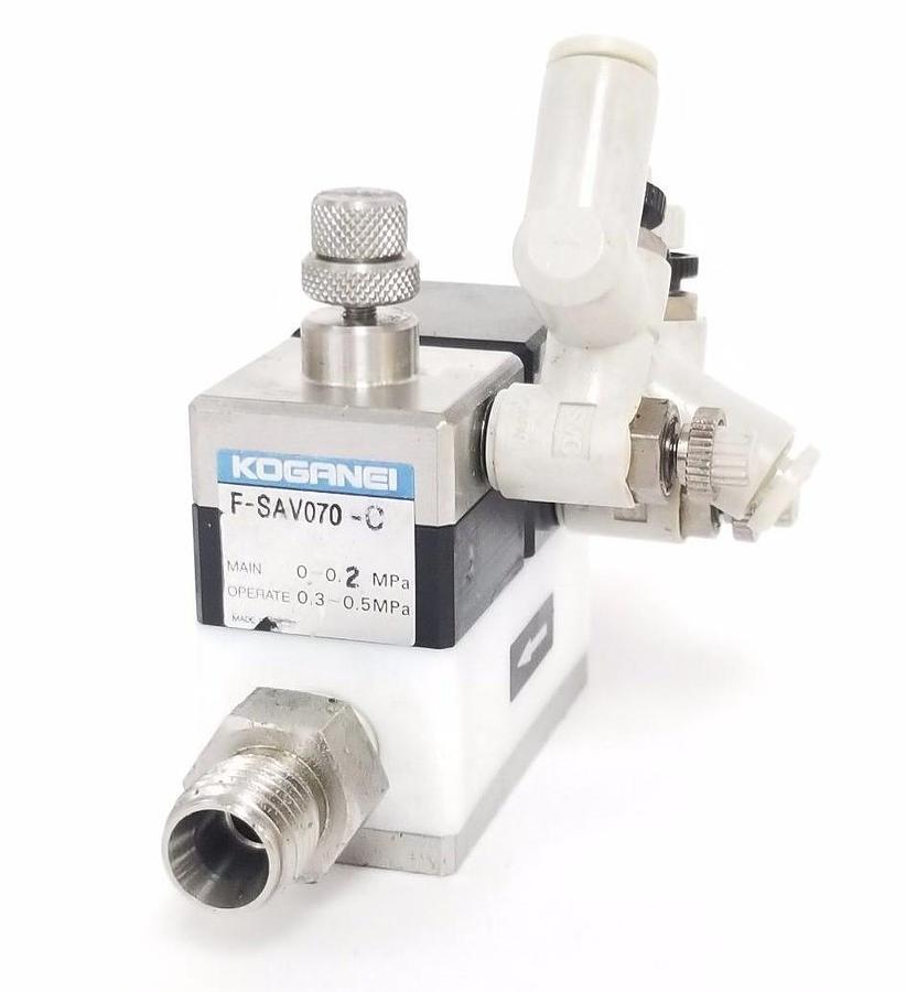 Used KOGANEI F-SAV070-C AIR OPERATED VALVE 0-0.2 MPa , 0.3-0.5MPa , FSAV070C