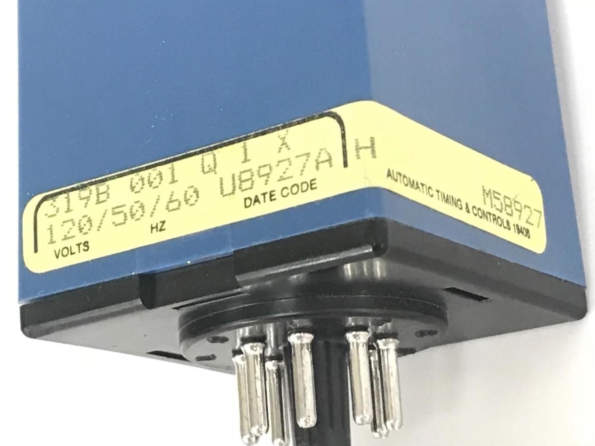 Used ATC 319B-001-Q-1-X TIME DELAY RELAY 120V, 50/60HZ, 319 TDR SS, 319B001Q1X