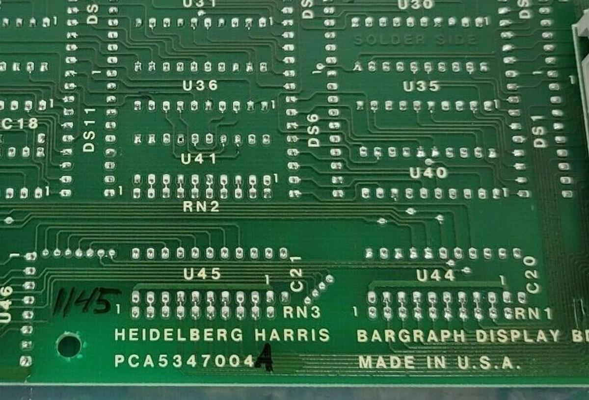 Used NEW HEIDELBERG HEIDELBERG HARRIS PCA5347004 PC BOARD BARGRAPH DISPLAY