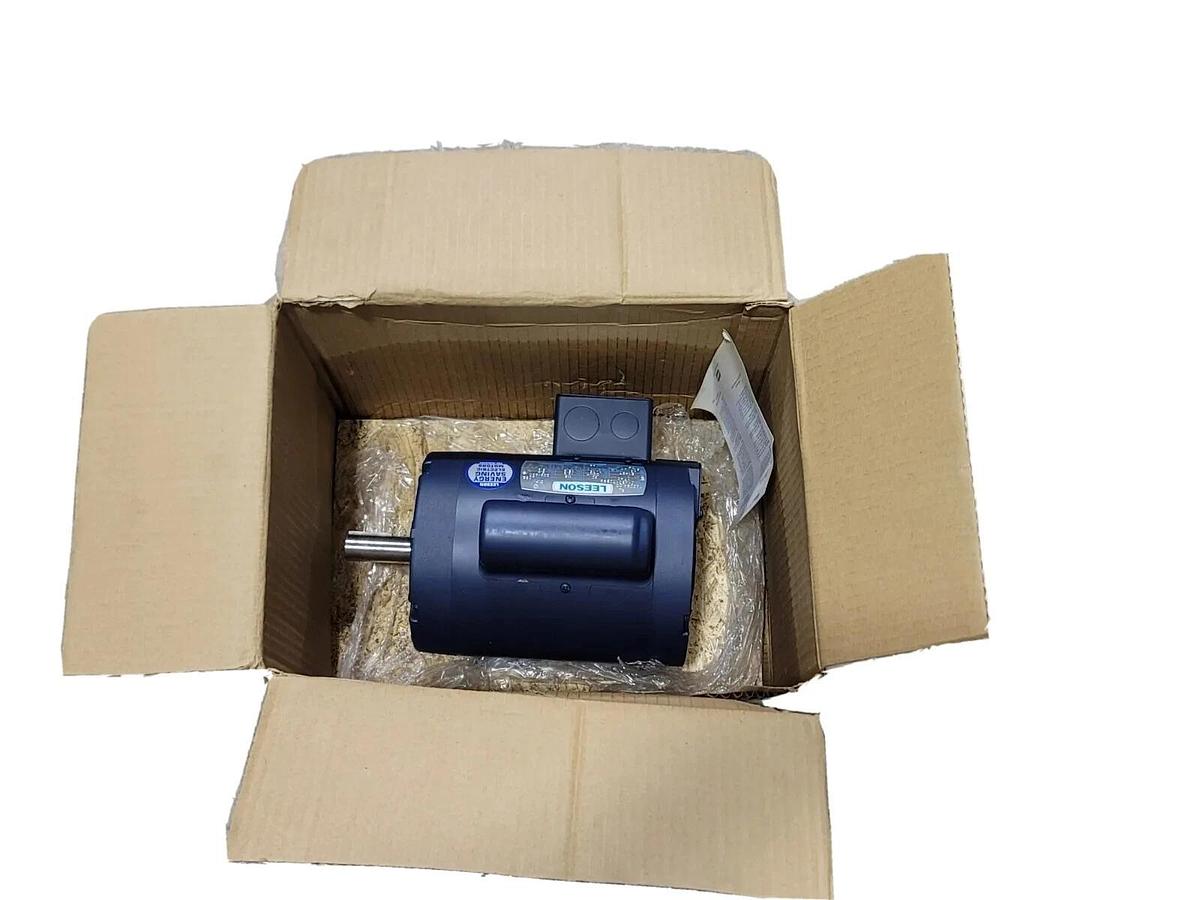 Used NEW LEESON 120044.00 1HP SINGLE PHASE AIR COMPRESSOR MOTOR 60Hz 12004400