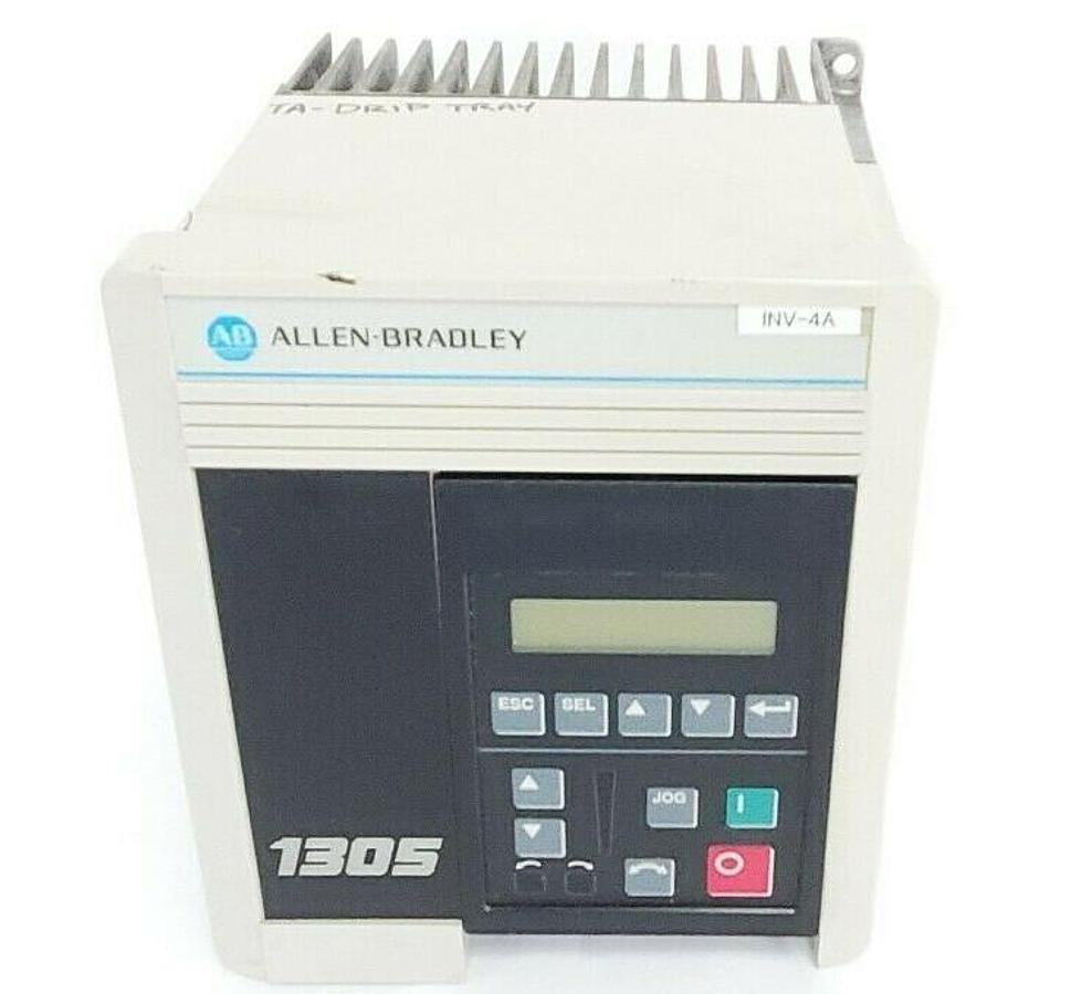 Used ALLEN-BRADLEY 1305-BA02A-HA2 SER. A VARIABLE FREQUENCY AC DRIVE W/ 1201-HA2