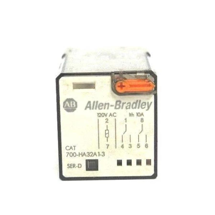 Used ALLEN BRADLEY 700-HA32A1-3 RELAY SER. D, 700HA32A13