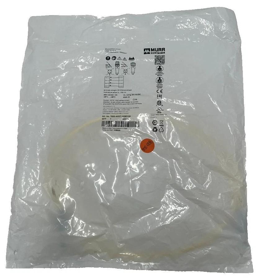 Used Murr Elektronik 7000-40021-0240100 Connection Cable M12 Male to Female 4-Pole 1m