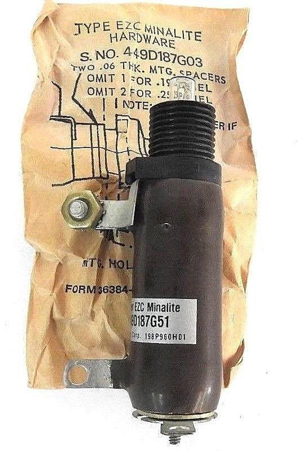 NEW WESTINGHOUSE 449D187G51 PILOT LIGHT 50V AMBER EZC MINALITE W/ 449D187G03