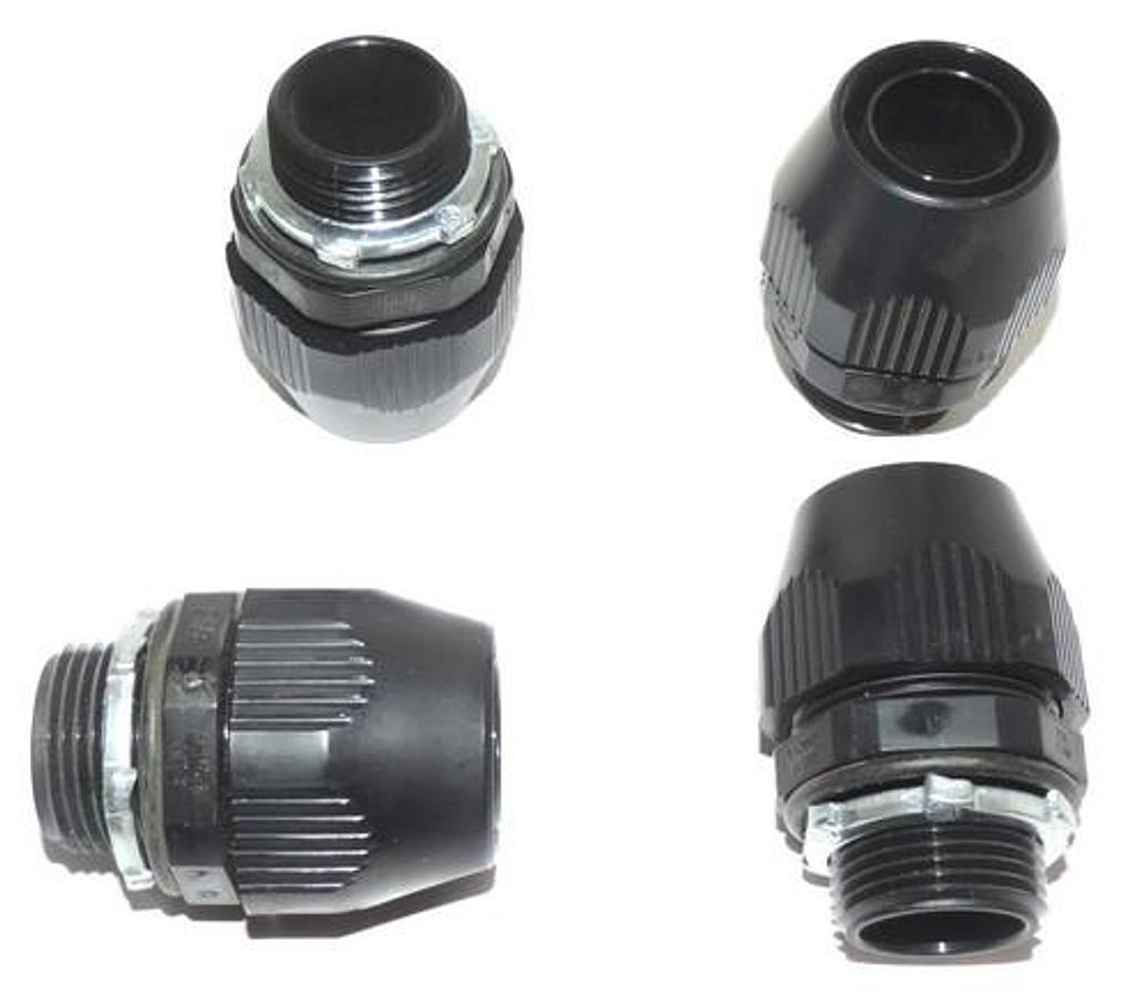 Used LOT OF 4 NEW THOMAS & BETTS 1" LIQUID TIGHT BULLET CONNECTORS FNMC-B