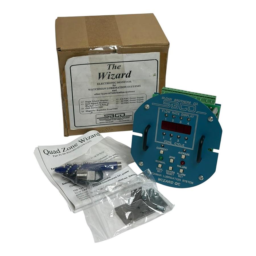 Used Sloan Brothers SB-WIZARD-QC Quad Zone Wizard Lubrication System Monitor New NOS