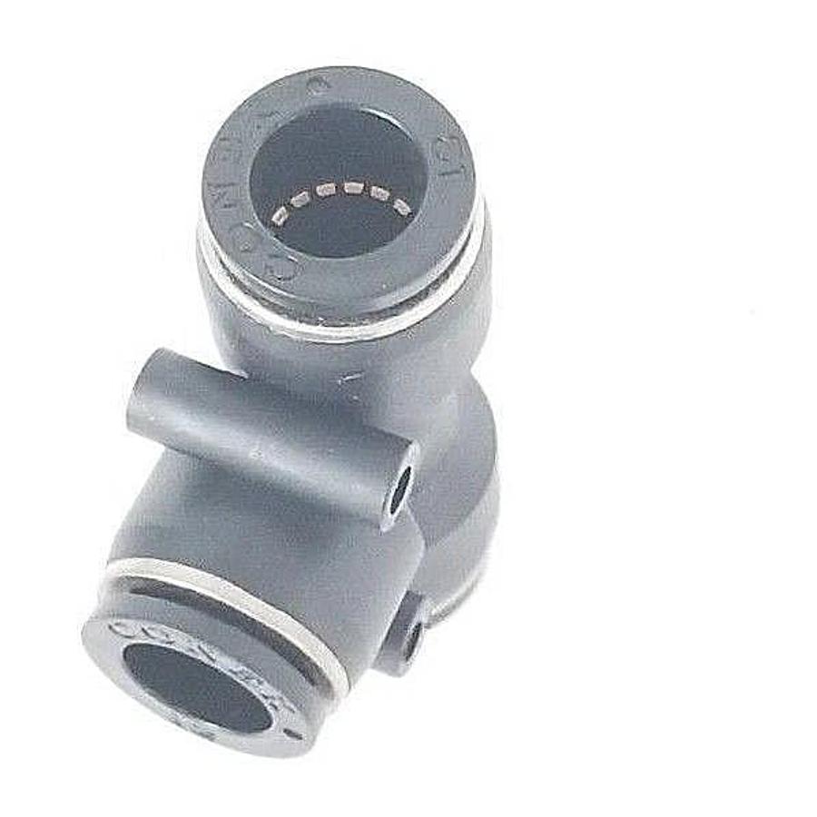 Used LOT OF 5 NEW PISCO PNEUMATICS PE-12 FITTINGS, TEE, 12MM, PE12