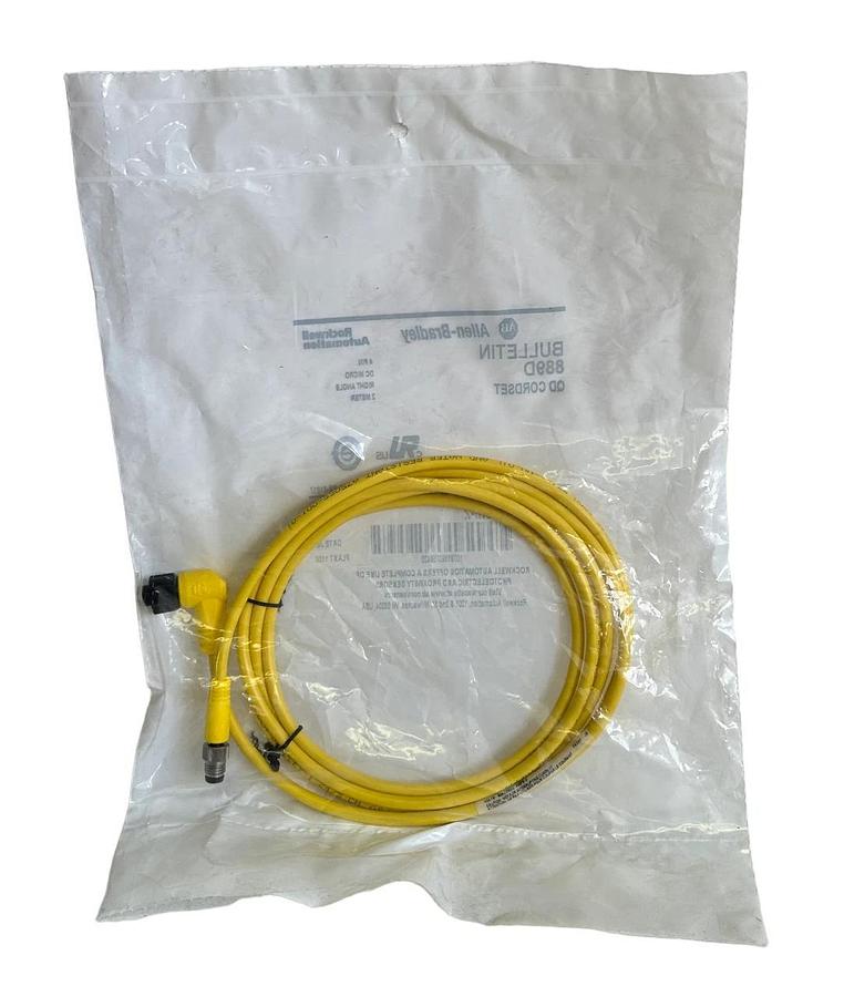 Used NEW ALLEN BRADLEY 889D-R4ABP3M-2 /B 4-PIN QD CORDSET DC MICRO 2M 889DR4ABP3M2
