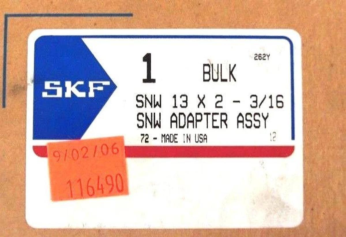 Used LOT OF 2 NIB SKF SNW 13 X 2-3/16 BEARING ADAPTER SLEEVES SNW13X2316