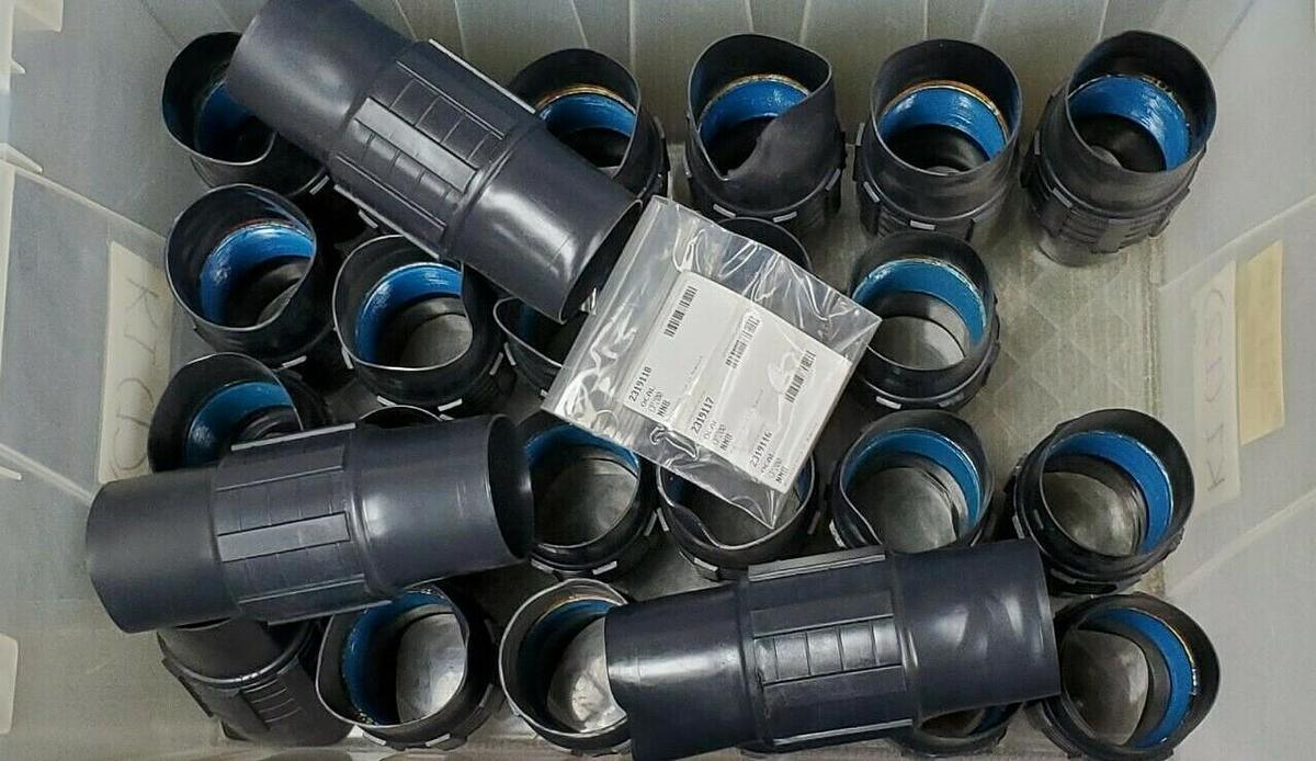 Used LOT OF 26 NEW THOMAS & BETTS OCAL CP200 2" COATED PVC COUPLINGS
