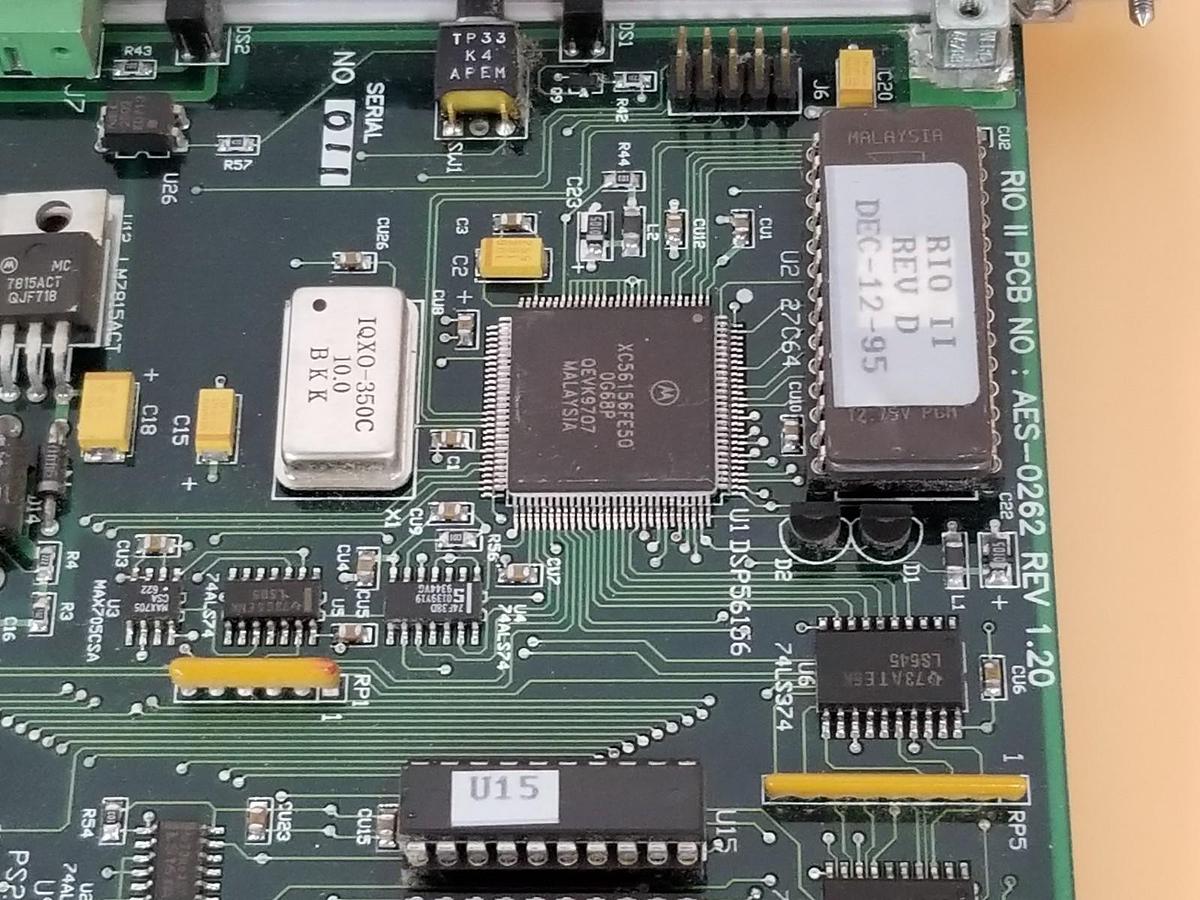 Used MOTOROLA VE00085696 RIO II PC CONTROL BOARD AES-0262 REV. 1.20