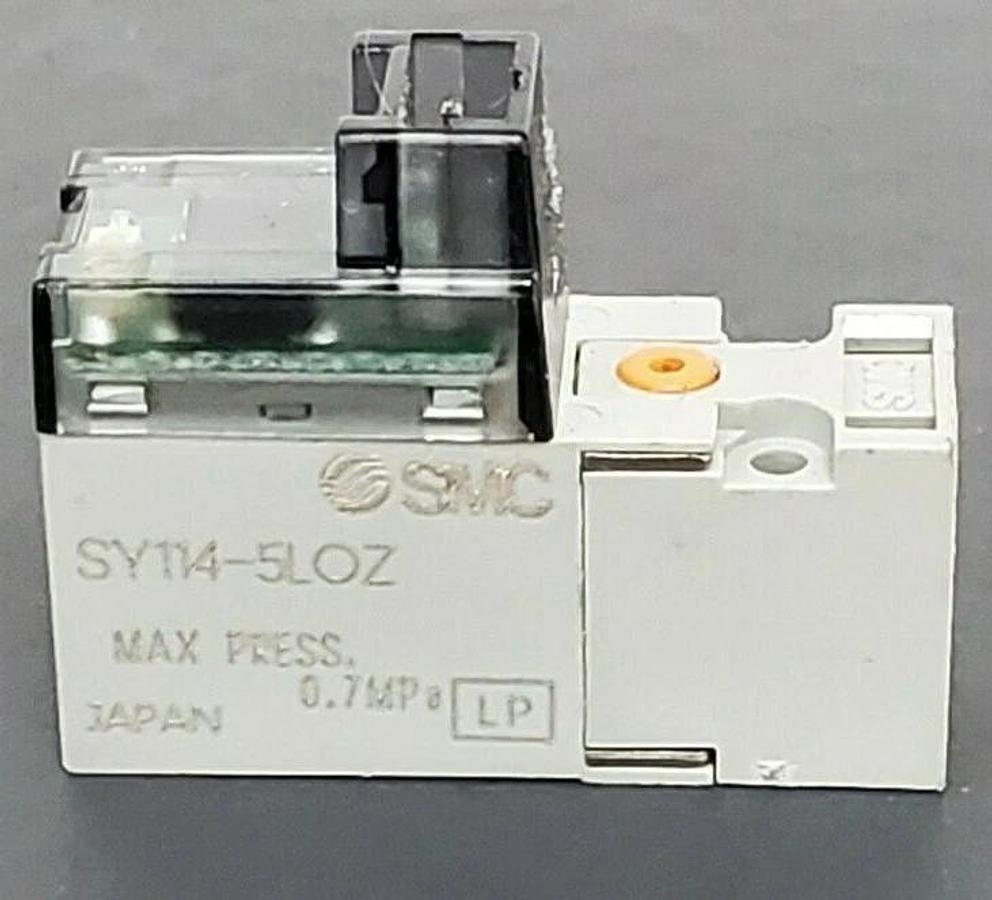 Used SMC SY114-5LOZ SOLENOID VALVE SY1145LOZ, 24VDC, 0.7MPa