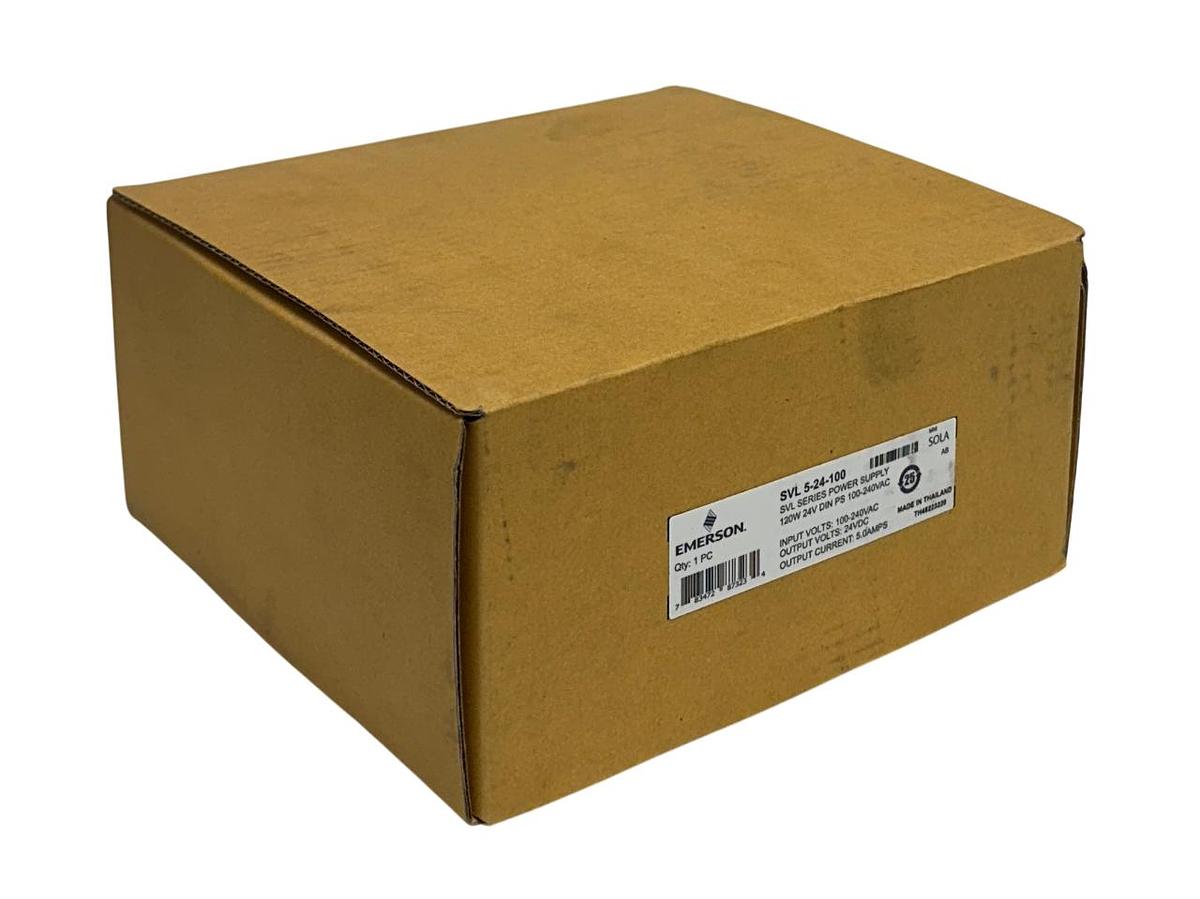 Used EMERSON SOLA SVL 5-24-100 / SVL524100 SVL SERIES POWER SUPPLY 120W 24V OUT NSMP