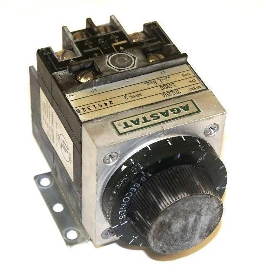 Used AGASTAT 7012UA TIME DELAY RELAY COIL 16VDC, TIME .1-1 SEC.